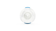 A single HumidX F20 capsule with a white body and blue detailing designed for use with CPAP machines.