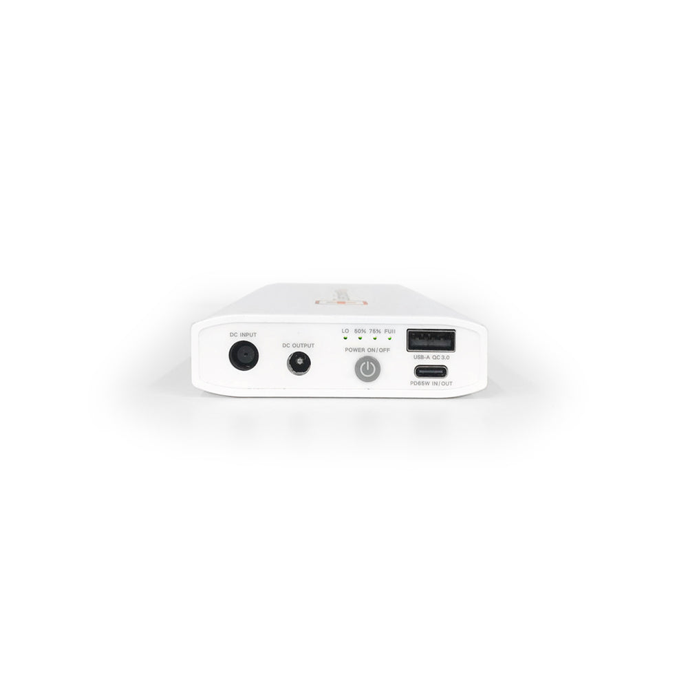 White box with 'Zopec Explore Mini' branding on a white background on the side with multiple ports including USB-C, USB-A, and a power output jack, shown on a clean white background.