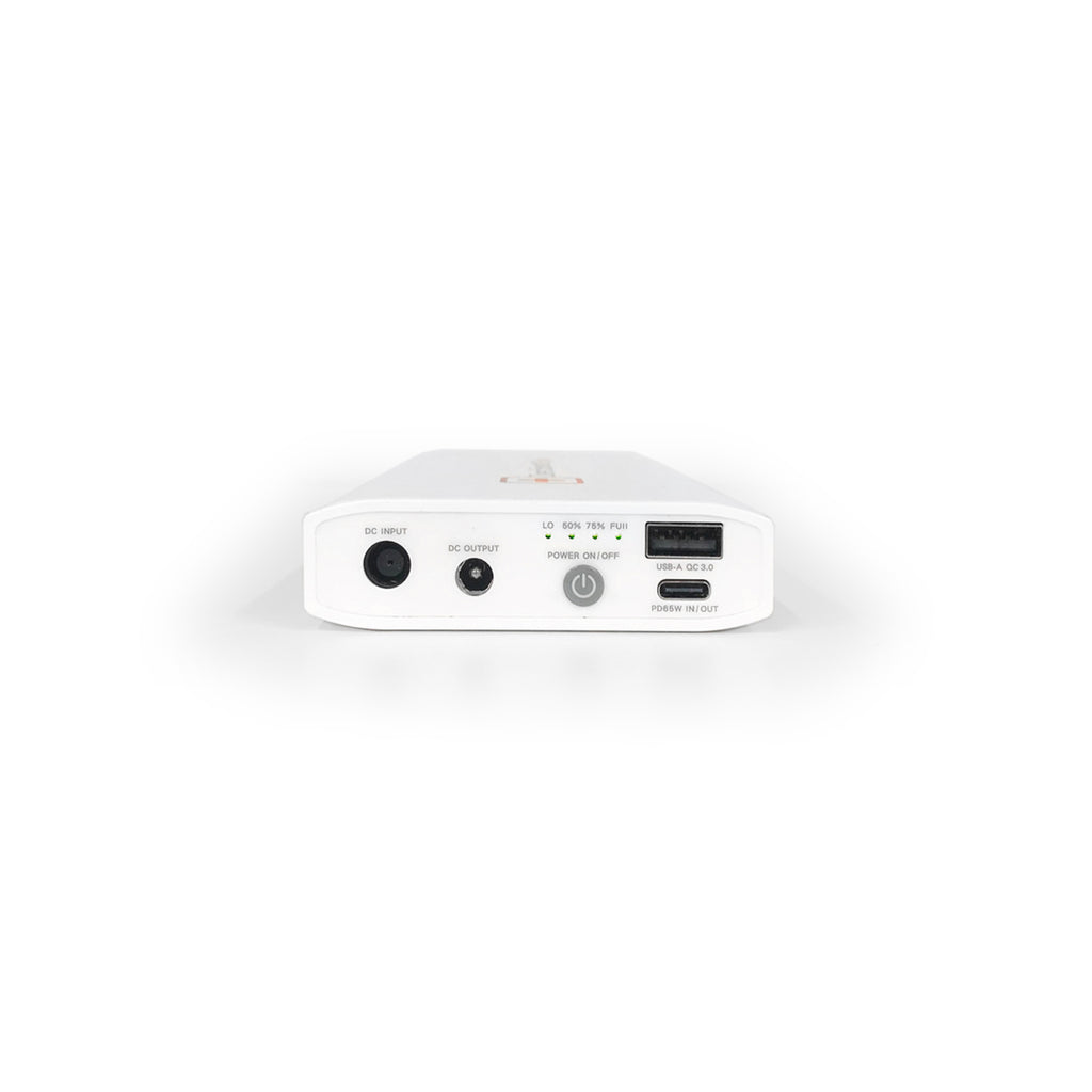White box with 'Zopec Explore Mini' branding on a white background on the side with multiple ports including USB-C, USB-A, and a power output jack, shown on a clean white background.