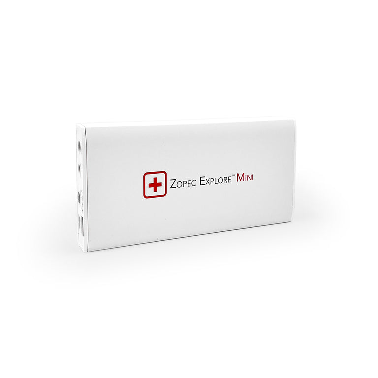 White box with 'Zopec Explore Mini' branding on a white background