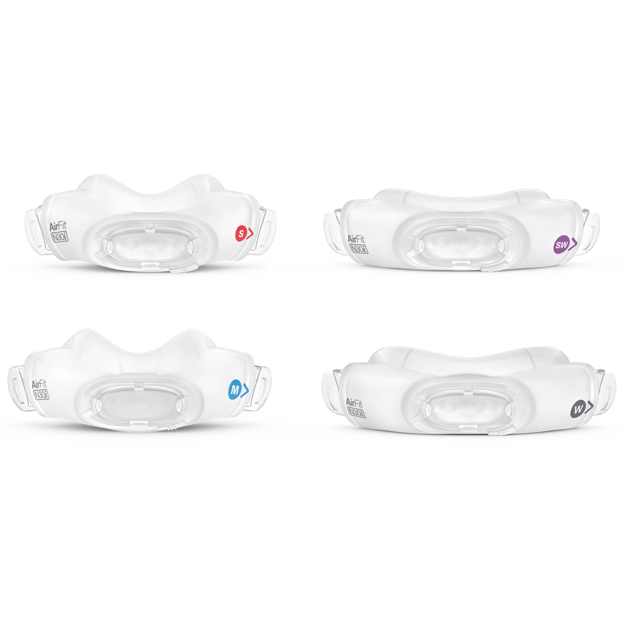 AirFit N30i Cushions All Size Front View