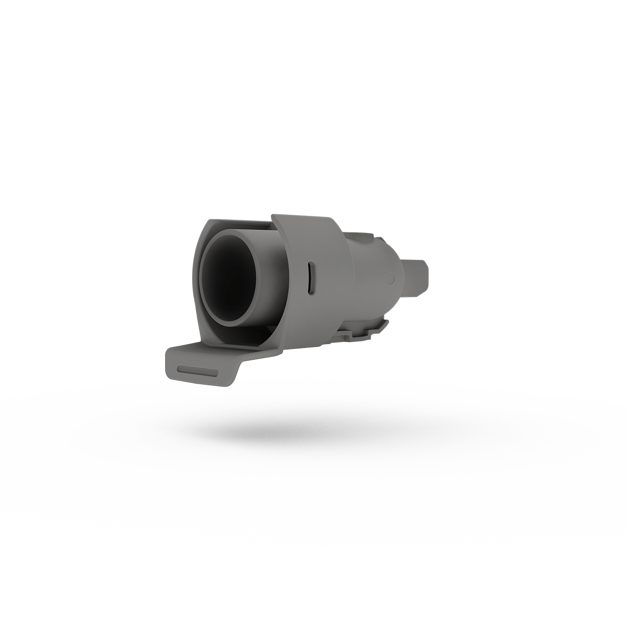 ResMed Air outlet grey in color, it is floating on transparent pbackground