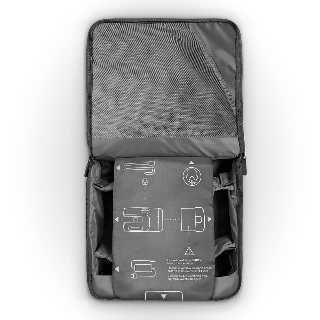 AirSense 11 Travel bag open white background 