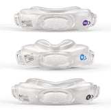 Airtouch cushions facing forward in three sizes, small, medium and large