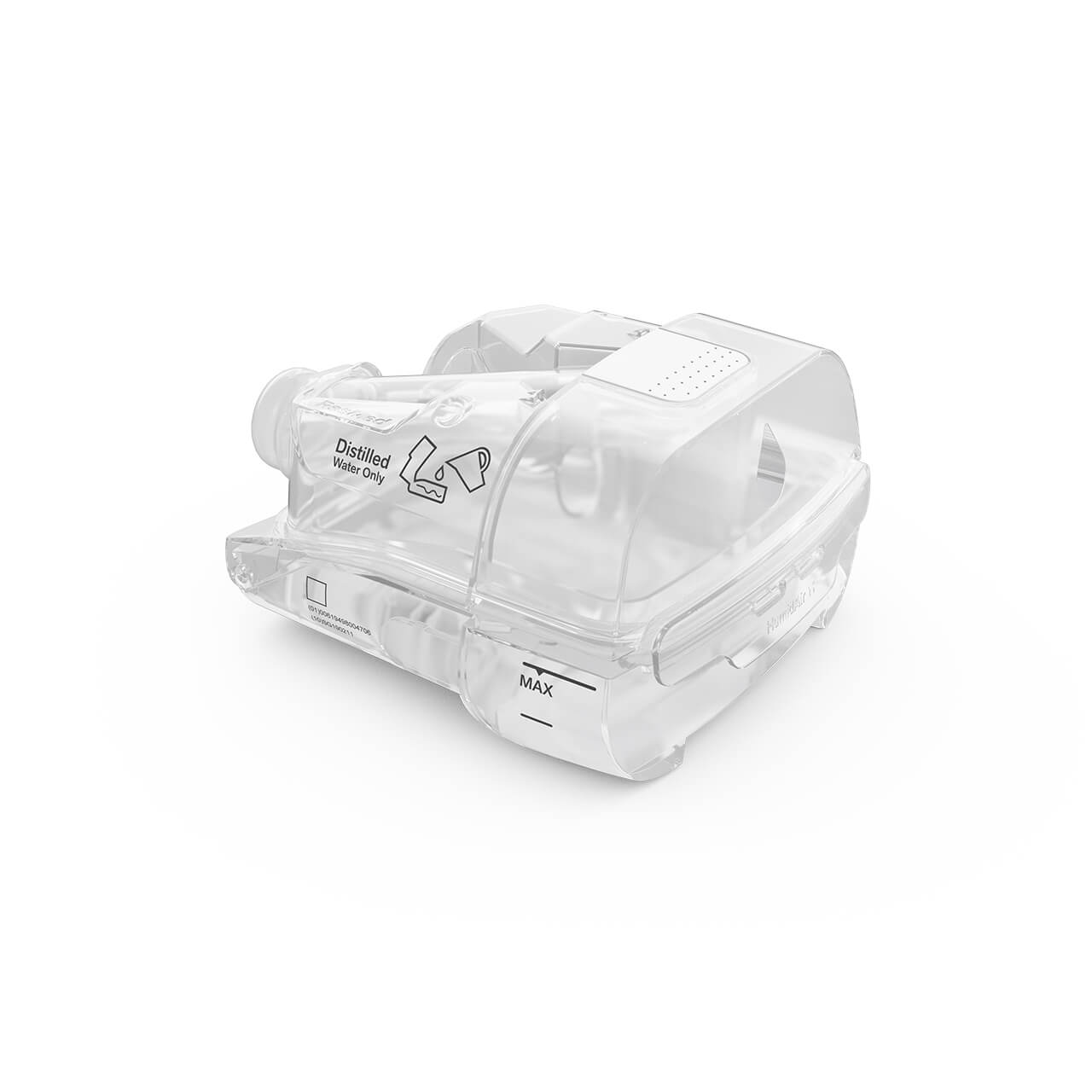 Humidifier single patient with white tab