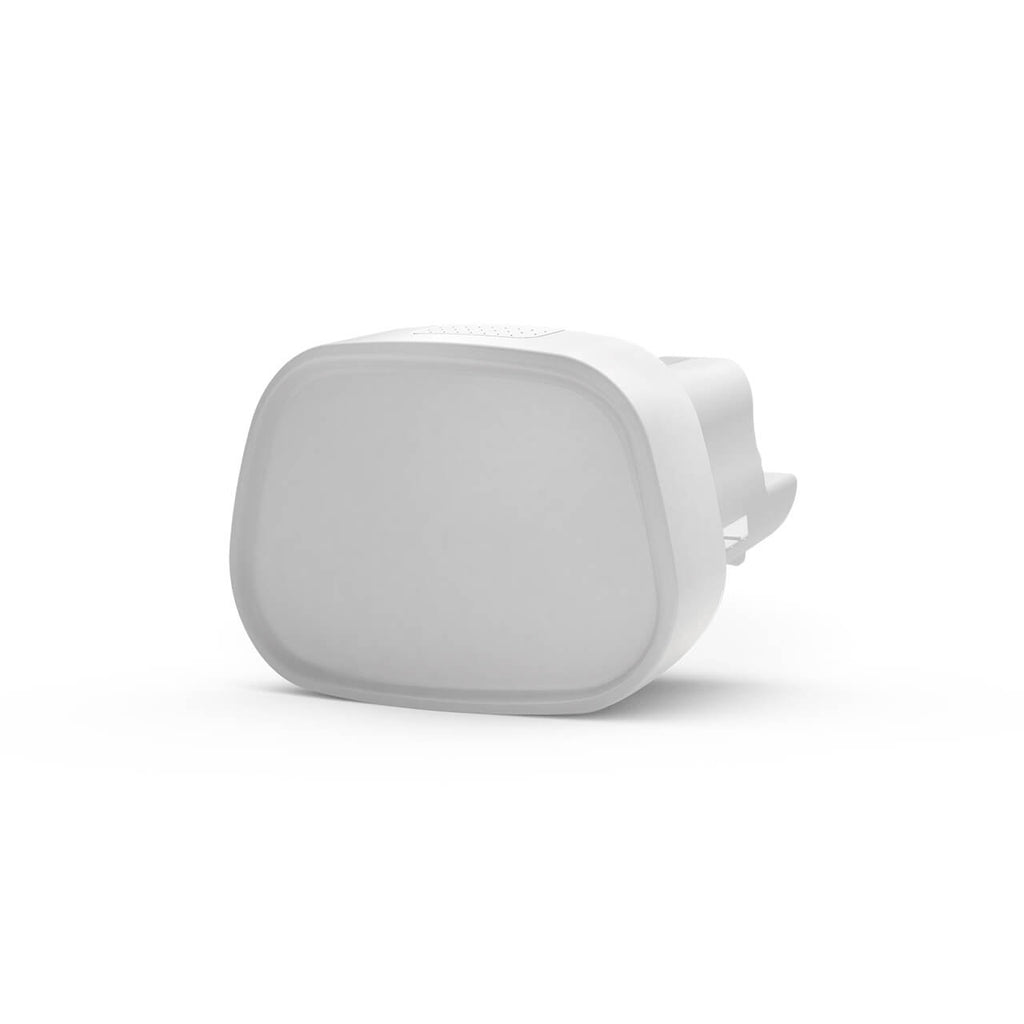 End Cap of the AirSense 11, the cpap machine part is posed facing outwards with the cap towards the front.