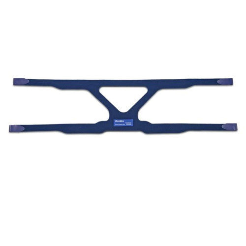 A blue replacement headgear for ResMed Quattro Mirage SoftGel Nasal Mask without clips.