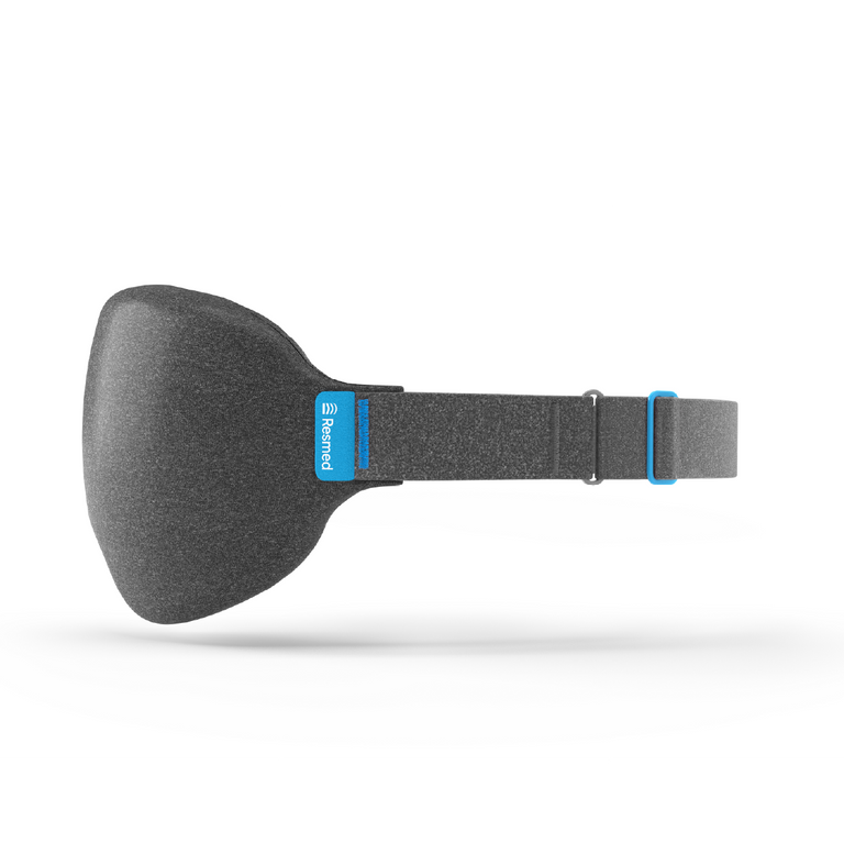 White background with Nyx mask shwoing a profile to the left