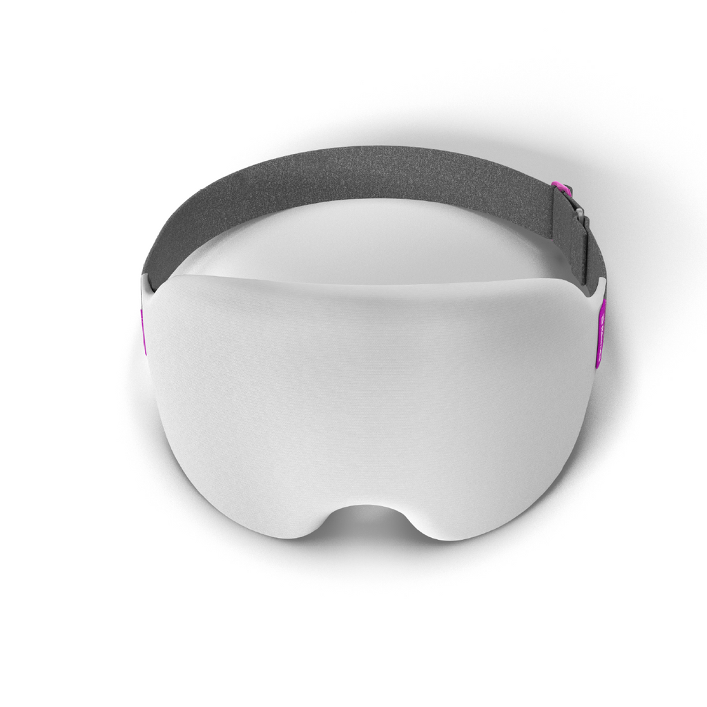 White background with Nyx mask, a flat lay of the mask from the top view