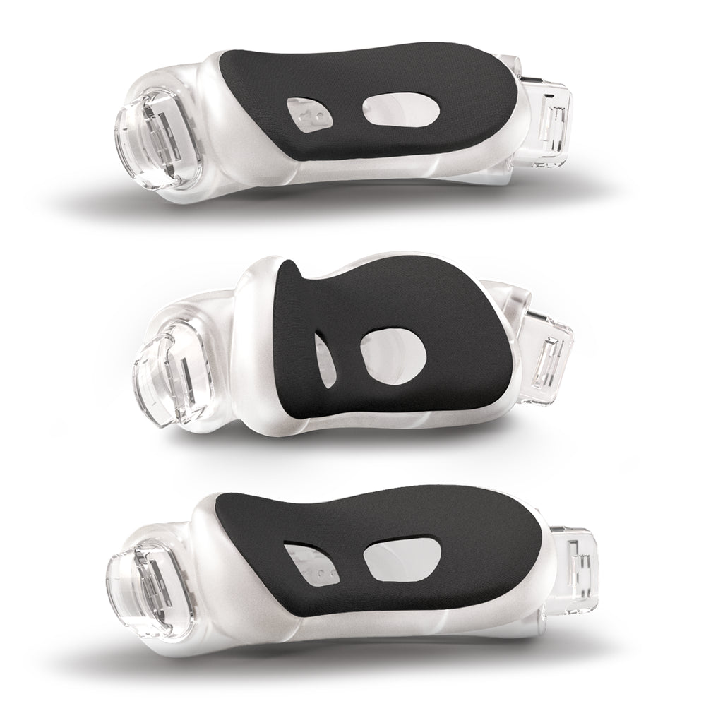 Airtouch cushions facing inward where the nose will sit