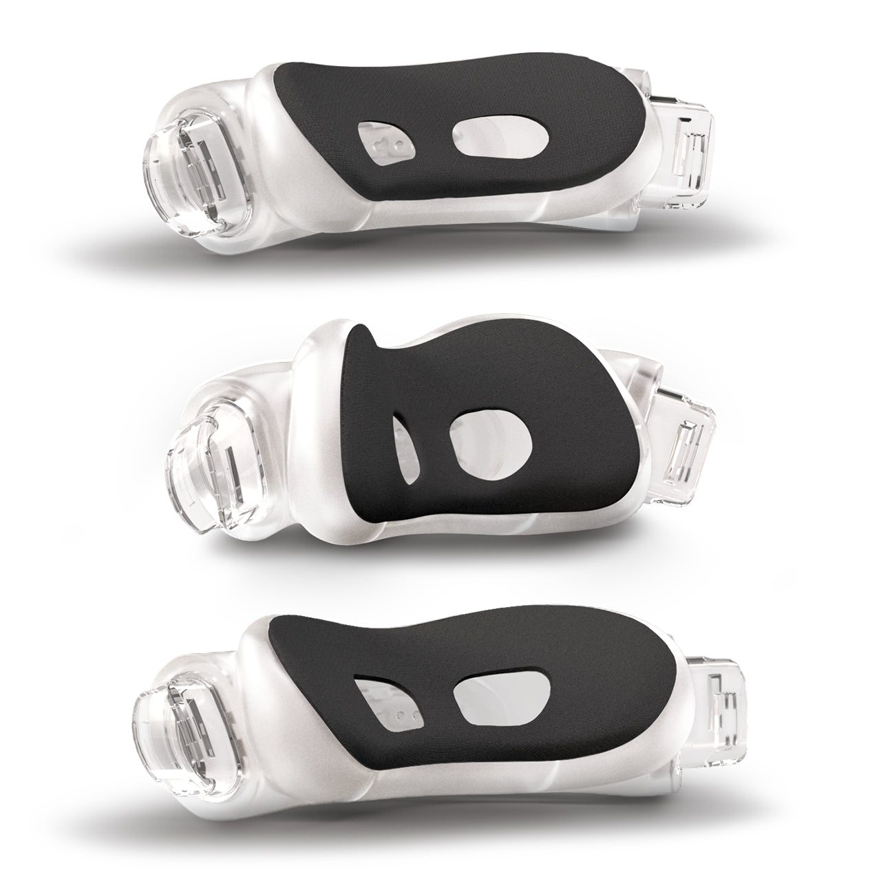 Airtouch cushions facing inward where the nose will sit