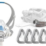 AirTouch masks with a CPAP cushion and accessories on the side