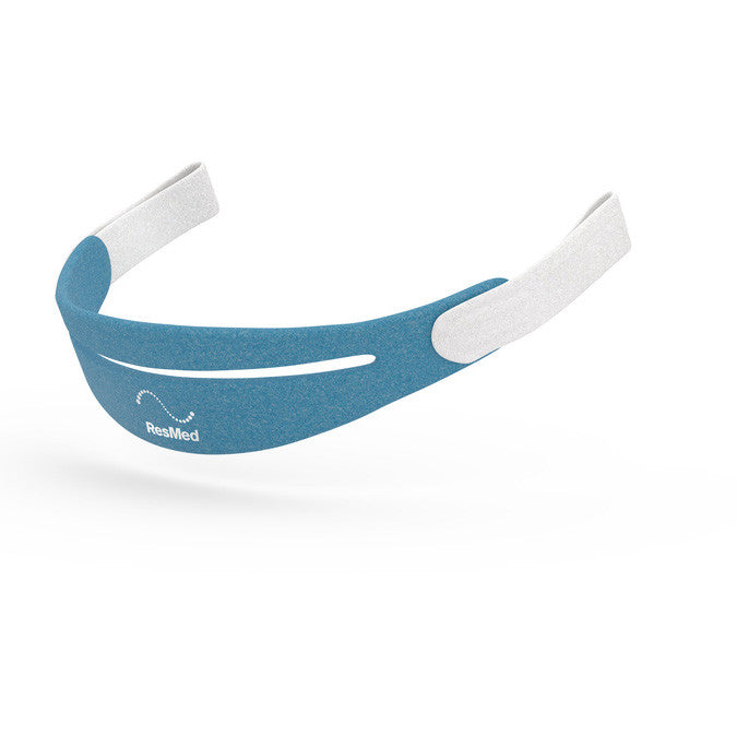 Replacement headgear for AirFit CPAP masks, featuring a blue and white color scheme