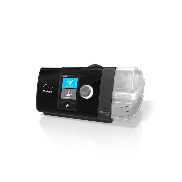ResMed AirSense 10 Elite Fixed Pressure CPAP Machine tilted the the left