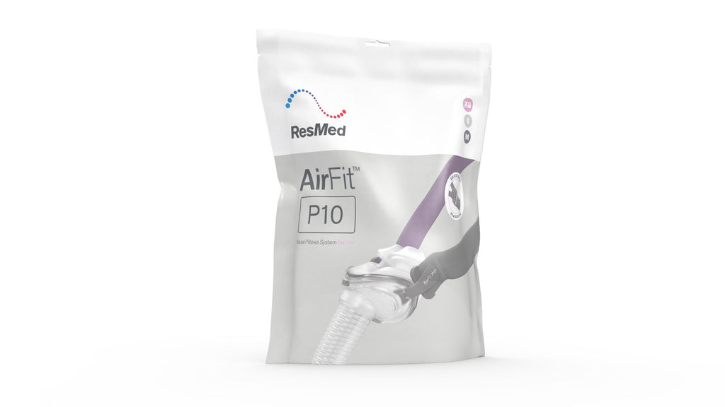 Package of ResMed AirFit P10 For Her Nasal Pillow CPAP Mask