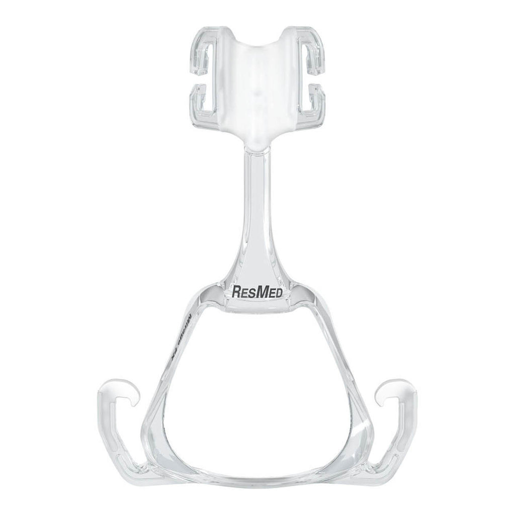 A transparent replacement frame for a CPAP mask