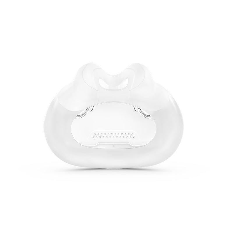 Soft silicone full face cushion for ResMed Airfit F30i mask, displayed on a white background.