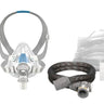 A full face mask and a tube, including parts of the SmartCare subscription package for the mask.