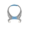 A gray and blue mask headgear